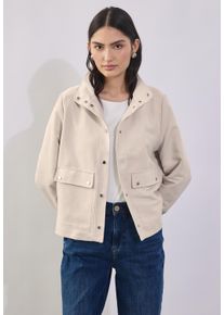 Damen Cordjacke, beige, casual, Gr. 38, STREET ONE STUDIO, unifarben, Stoff, Obermaterial: 100% Polyester; Futter: 100% Polyester, Jacken, mit