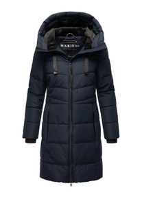 Marikoo Damen Winterjacke "Natsukoo XVI", blau, Gr. XS, Obermaterial: 100% Polyester, Jacken, Stepp Mantel mit großer Kapuze