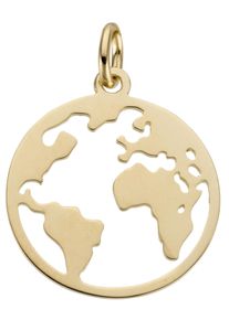 Jobo Damen Ketten-Anhänger "Anhänger Weltkarte", Gelbgold 585, gelb, Gelbgold 585, Schmuckanhänger, 585 Gold