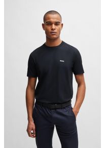 BOSS Green Herren Rundhalsshirt "Tee", blau, casual, Gr. XL, unifarben, Single Jersey, Obermaterial: 95% Baumwolle, 5% Elasthan, Shirts, mit