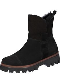 Waldläufer WALDLÄUFER Damen Winterboots "H-LONDON", Gr. 3,5, schwarz, Nubukleder, Veloursleder, casual, Schuhe, Komfortboots, Profilsohle, mit kuscheligem