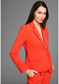 HECHTER PARIS Damen Jackenblazer, rot, feminin, Gr. 46, unifarben, Web, Obermaterial: 90% Polyester, 10% Elasthan. Futter: 100% Polyester, Blazer,