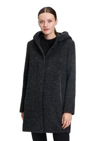 Gil Bret Damen Wolljacke "Gil Bret Wolljacke mit Kapuze", schwarz, sportlich, Gr. 40, Obermaterial: 32% Baumwolle, 27% Polyester, 18% Wolle, 18%