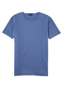 OLYMP Herren T-Shirt "Casual", blau, Basic, Gr. XXXL, Single Jersey, Obermaterial: 95% Baumwolle, 5% Elasthan, Shirts, mit Rollkante am Ausschnitt