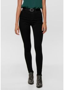 Only Damen Skinny-fit-Jeans "ONLFOREVER BLACK LIFE HW SK SOO796C NOOS", schwarz, casual, Gr. M, unifarben, Denim/Jeans, Obermaterial: 91% Modal, 8%