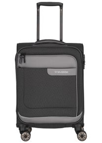 Travelite Weichgepäck-Trolley "VIIA, verschiedene Größen und Farben", grau, Polyester, mehrfarbig, modisch, Koffer, Reisegepäck Trolley Koffer