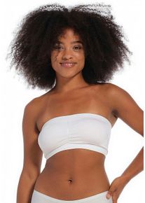 Damen Bandeau-BH "Comfort Bandeau", MAGIC BODYFASHION, Gr. XL, weiß, Obermaterial: 90% Polyamid, 10% Elasthan, casual, BHs, mit herausnehmbaren Pads