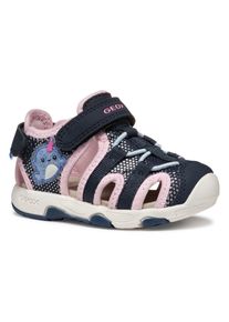 Geox Kinder Lauflernschuh "B SANDAL MULTY GIRL", Gr. 22, blau, Textil, Synthetik, casual, Schuhe, Sommerschuh, Klettschuh für Laufanfänger