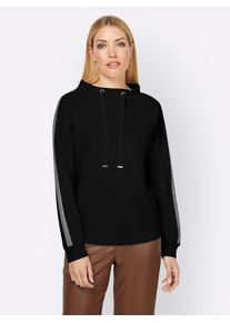Heine Damen Sweatshirt, schwarz, Gr. 50, unifarben, 50% Modal, 44% Polyester, 6% Elasthan, Sweatshirts