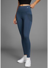 FAYN SPORTS Damen Funktionshose "Push-up Lauf-Tights", blau, sportlich, Gr. 44, clean, unifarben, Interlock, Obermaterial: 77% Polyester, 23%