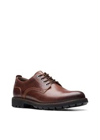 Clarks Herren Schnürschuh "Batcombe Tie", Gr. 45, braun, Leder, casual, Schuhe, Schnürschuh, Halbschuh mit Profilsohle