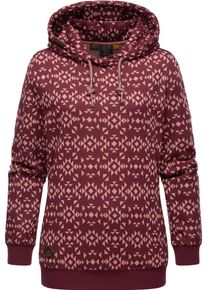 Ragwear Damen Hoodie "Cinda", rot, modisch, Gr. XS, Sweatware, 70% Baumwolle, 30% Polyester, Sweatshirts, modischer Kapuzenpullover mit hohem Kragen