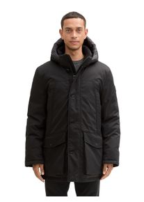 Tom Tailor Herren Parka, schwarz, casual, Gr. XXXL, unifarben, Obermaterial: 100% Polyester. Futter: 100% Polyester, Jacken, mit Kapuze