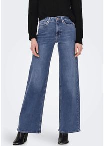 Only Damen High-waist-Jeans "ONLMADISON BLUSH HW WIDE DNM CRO372 NOOS", blau, modisch, Gr. S, Denim/Jeans, Obermaterial: 92% Baumwolle, 6%