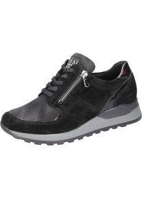 Waldläufer WALDLÄUFER Damen Sneaker "HIROKO-Soft", Gr. 6, schwarz, Veloursleder, Lackleder, Textil, Nubukleder, sportlich, Schuhe, Freizeitschuh, Halbschuh,