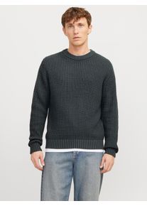Jack & Jones JACK & JONES Herren Rundhalspullover "JCOZION KNIT CREW NECK BF"urban chic, modisch, Gr. S, unifarben, Strick, Obermaterial: 60% Baumwolle, 40%