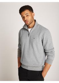 Tommy Hilfiger Herren Sweatshirt "ESSENTIAL FLEECE 1/4 ZIP", grau, casual, Gr. XL, Sweatware, Obermaterial: 60% Baumwolle, 40% Polyester,