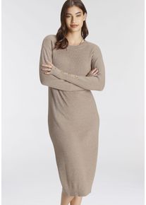 Laura Scott Damen Strickkleid, beige, casual, Gr. 34, unifarben, Strick, Obermaterial: 50% Viskose, 26% Polyamid, 24% Polyester, Kleider, mit