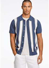 LINDBERGH Herren Strickjacke "LINDBERGH Cardigan Kurzarm", blau, Gr. M, Oberstoff: 100% Baumwolle, Strickjacken