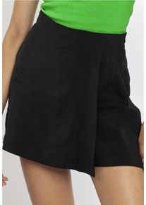 FRESHLIONS Damen Sommerrock, schwarz, casual, Gr. M, unifarben, 85% Modal, 15% Polyester, Röcke, mit lässiger Beinfalte