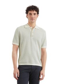 Marc O'Polo MARC O'POLO Herren Poloshirt, weiß, casual, Gr. XXL, Strick, Obermaterial: 76% Baumwolle, 24% Polyamid, Shirts, Strukturierte Oberfläche