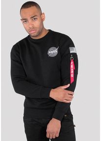 Herren Sweatshirt "Space Shuttle", schwarz, modisch, Gr. S, Alpha Industries, bedruckt, Sweatware, Obermaterial: 80% Baumwolle, 20% Polyester,