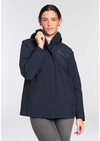 Jack Wolfskin Damen Funktionsjacke "D Funktionsjacke WALDVILLE", blau, sportlich, Gr. 52, Obermaterial: 100% Polyester. Futter: 100% Polyester.
