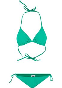 Urban Classics Damen Bügel-Bikini "Urban Classics Damen Ladies Recycled Triangle Bikini", grün, Gr. S, 83% Polyester, 17% Elasthan, Bikini-Sets