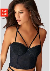 Damen Corsage, Petite Fleur Gold, Gr. 75, schwarz, Spitze, Netz, Obermaterial: 60% Polyamid, 35% Polyester, 5% Elasthan, sexy, Corsagen, mit Bügel