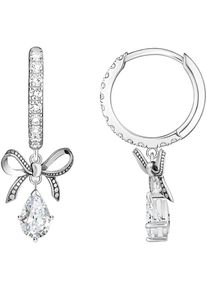 Thomas Sabo Damen Paar Creolen "mit Schleifen-Anhänger, CR749-643-14", Silber 925 (Sterlingsilber), bunt, Silber 925 (Sterlingsilber), Ohrringe, mit