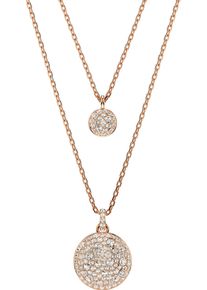 Swarovski Damen Ketten-Set "Sublima Round im Lagenlook, 5683449, 5684244", Metall, L: 45cm, rosa, Metall, Halsketten, mit Swarovski Kristall