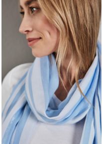 Street One Damen Halstuch, blau, casual, gestreift, Stoff, 44% Polyacyl, 36% Modal, 19% Baumwolle, 1% Polyester, Modetücher, mit Streifenmuster