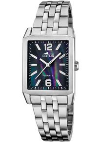 Lotus Damen Quarzuhr "Square", silber, Armbanduhren, Armbanduhr, Damenuhr, Edelstahlarmband, analog