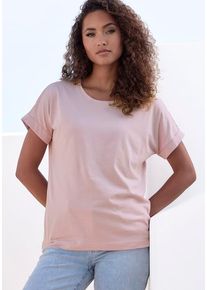 Copenhagen Studios T-Shirt 'mit dezentem Logoprint hinten' mehrfarbig Gr. L (40) für Damen. Rundhals und Logodruck. Bequem. Nachhaltig.