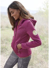 active by Lascana LASCANA ACTIVE Fleecejacke pink Gr. 32/34 für Damen. Mit Badge. Normal
