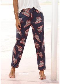 Lascana Strandhose mehrfarbig Gr. 44 für Damen. Mit Allover-Druck. Figurumspielend