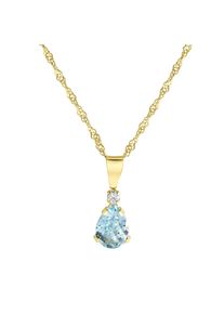 Diamonds by Ellen K. Fascination by Ellen K. Halskette 375 Gold mit Blautopas (beh.) und Zirkonia weiß