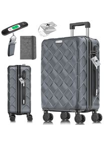 Kesser® Reisekoffer Koffer ABS Hartschalenkoffer mit Zahlenschloss, Kofferwaage & Reisebrieftasche 360° Rollen Koffer für Business & Reise Trolley