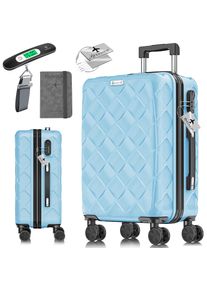 Kesser® Reisekoffer Koffer ABS Hartschalenkoffer mit Zahlenschloss, Kofferwaage & Reisebrieftasche 360° Rollen Koffer für Business & Reise Trolley