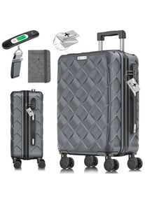 Kesser® Reisekoffer Koffer ABS Hartschalenkoffer mit Zahlenschloss, Kofferwaage & Reisebrieftasche 360° Rollen Koffer für Business & Reise Trolley