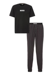 BOSS Herren Pyjama "Easy Long Set TShirt", Gr. XXLbright lila 524, Jersey, Web, Obermaterial: 100% Baumwolle, Homewear-Sets