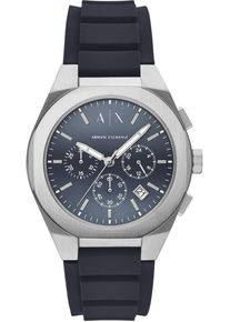 Armani Exchange Herren Chronograph "SYNC"dunkelblau, dunkelblau, Armbanduhren, Quarzuhr, Armbanduhr, Herrenuhr, Silikonarmband, analog, Tag