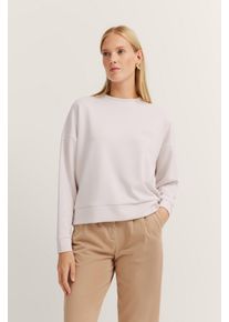 Bugatti Damen Sweatshirt30, beige, casual, Gr. L, unifarben, Sweatware, 65% Modal, 30% Polyester, 5% Elasthan, Sweatshirts, mit Schriftzug