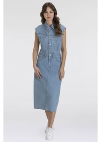 Levi's LEVI'S Damen Jeanskleid "ICONIC SLEEVELESS DRESS"wrapped in blau, casual, Gr. L, Denim/Jeans, Obermaterial: 100% Baumwolle, Kleider