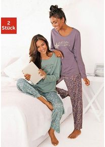 Vivance Dreams Pyjama mehrfarbig Gr. 32/34 für Damen. Nachhaltig.