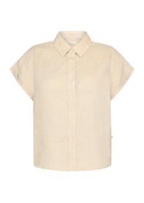 KnowledgeCotton Apparel Aster Fold Up S/S Bluse Damen Freizeit (Gr XXL |beige)