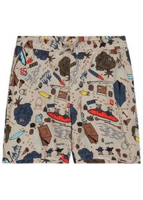 KnowledgeCotton Apparel Loose Woven AOP Shorts Shorts Herren (Gr XXL |grau)