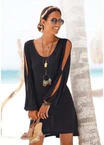 Lascana Longshirt schwarz Gr. 36/38 für Damen. Mit Rundhals. Figurumspielend