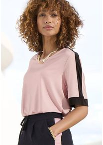 Vivance Kurzarmshirt mehrfarbig Gr. 32/34 für Damen. Mit Rundhals. Figurumspielend
