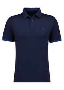 Poloshirt Ragman, Herren, Gr. L, blau (dunkelblau, 711), Baumwollmischung, casual, regular fit, ohne Ausschnitt, Kurzarm, Shirts